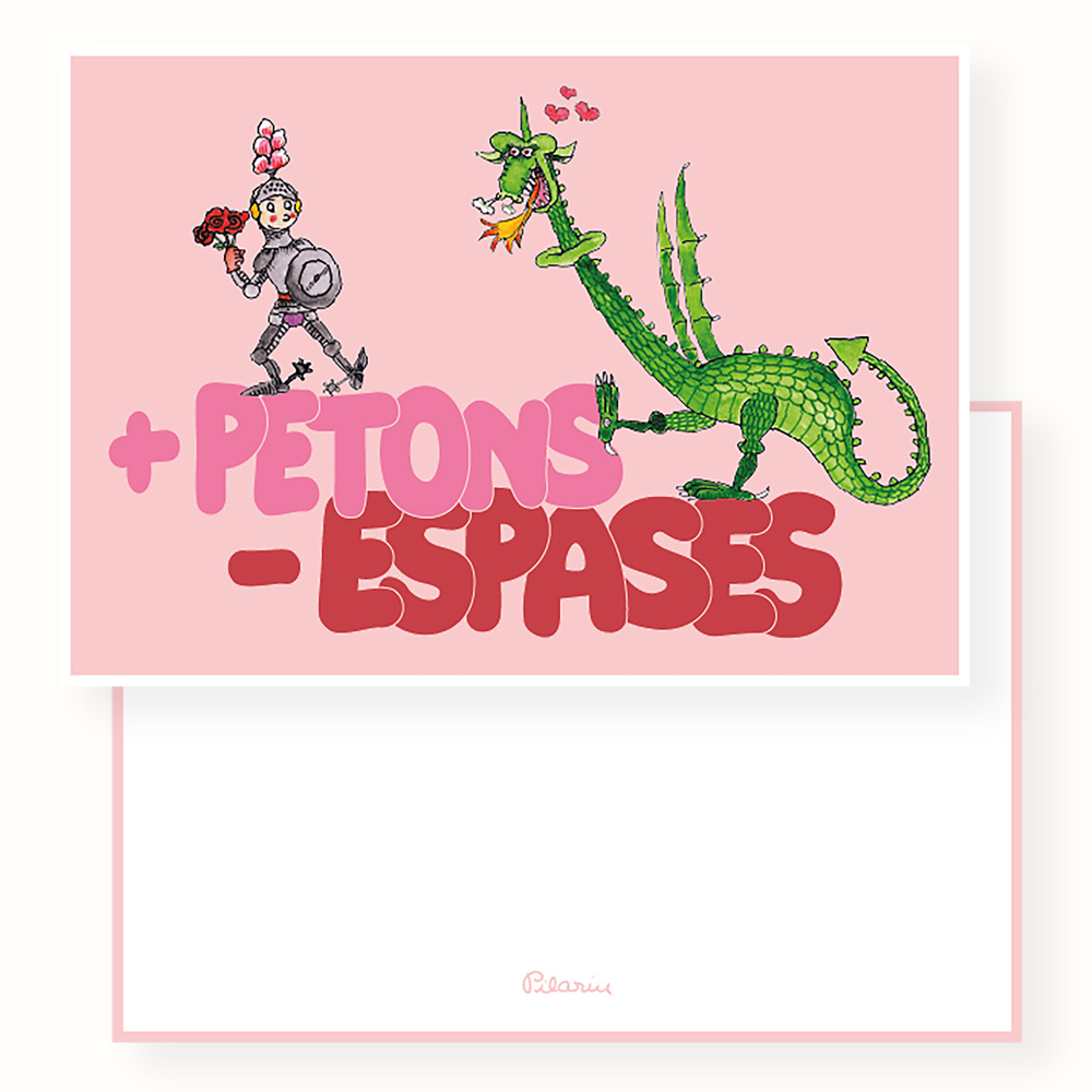 Postal "+Petons -Espases"