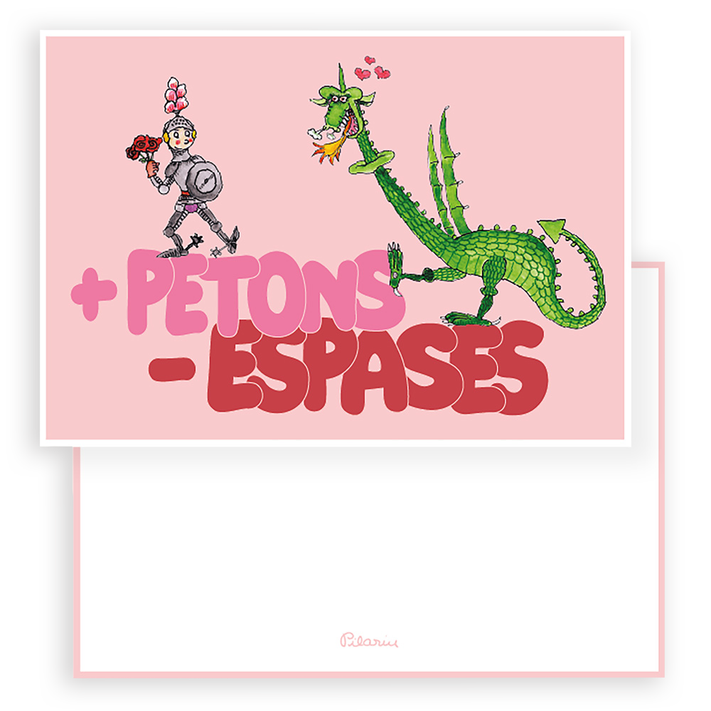 Postal "+Petons -Espases"