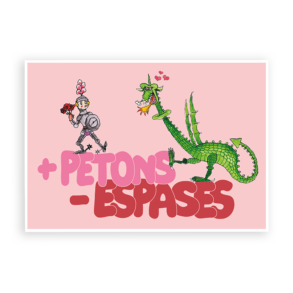 Postal "+Petons -Espases"