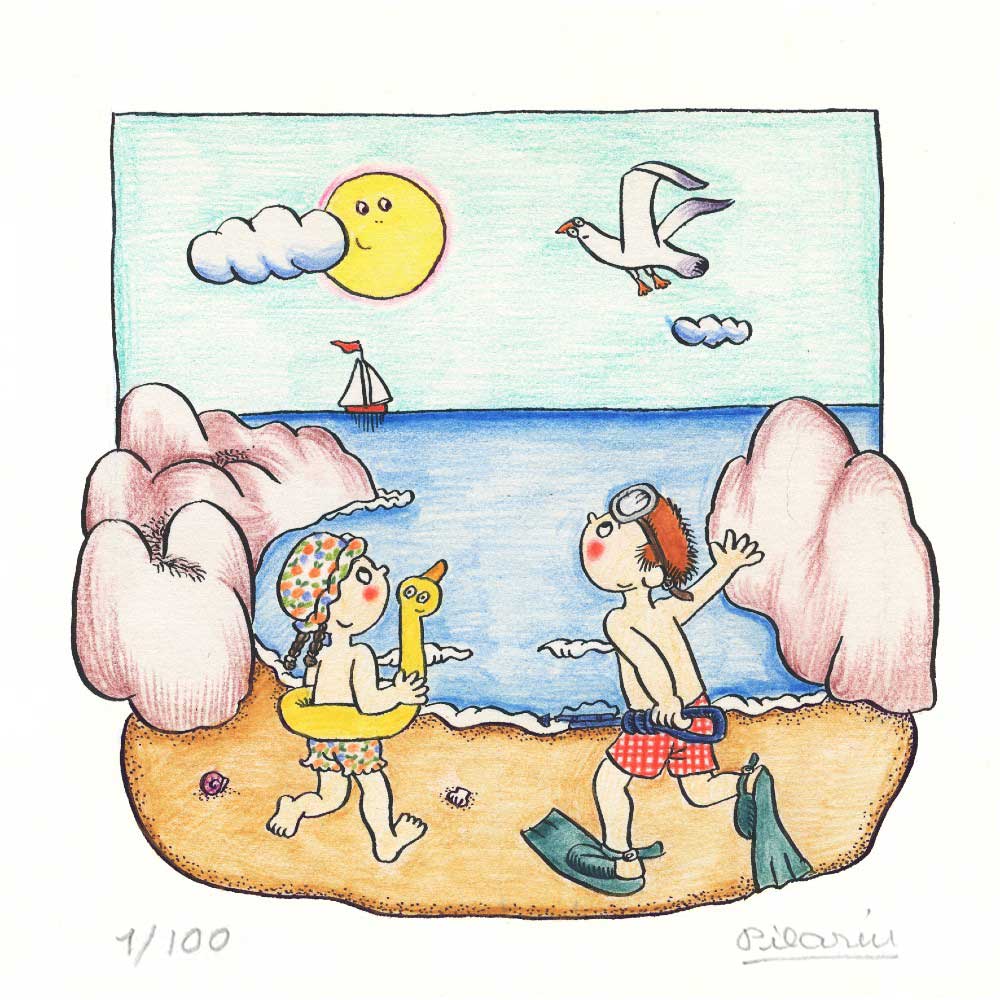 Nens a la platja
