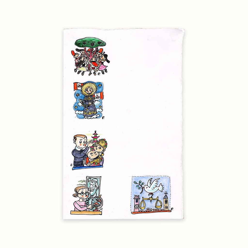 Conjunt de 5 dibuixos originals